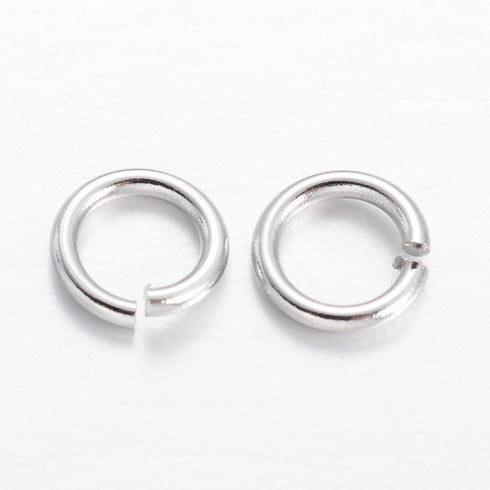 Open Jump Ring Silver Color 18ga 6mm